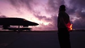 B-1s conduct training in East China Sea