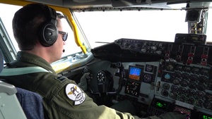 KC-135 flies over Western New York
