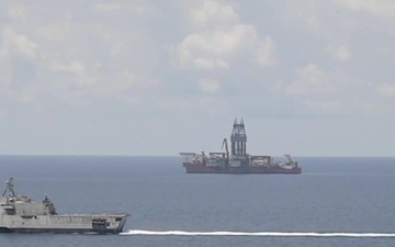 USS Gabrielle Giffords Operates Near Panamanian Drillship West Capella