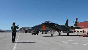 F-15s Prepare for Flyover