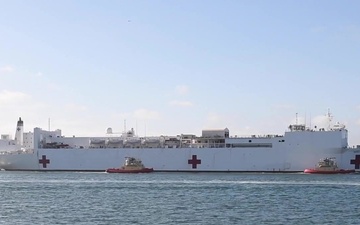 USNS Mercy Departing Los Angeles and Arriving in San Diego B-Roll