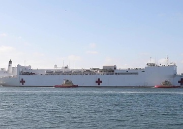 USNS Mercy Departing Los Angeles and Arriving in San Diego B-Roll