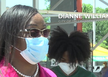 Tallahassee City Commissioner Visits COVID-19 Testing Site at Bragg Memorial Stadium