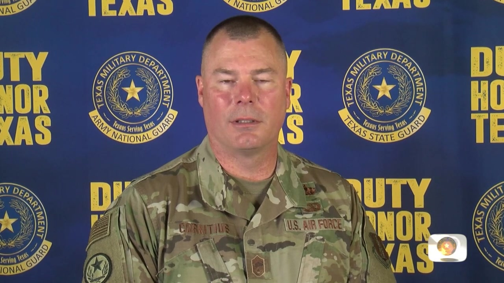 Command Chief Master Sgt. Michael E. Cornitius, Texas Military Department Command Senior Enlisted Leader, talks about the importance of checking on your battle buddy and wingman, especially during the increased stress of COVID-19. (U.S. Army National Guard video by John Thibodeau)
