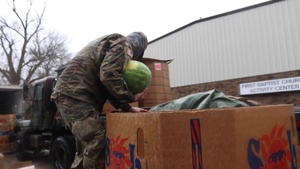 Nebraska National Guard Soldiers Support Food Bank in Tecumseh