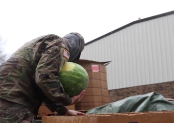 Nebraska National Guard Soldiers Support Food Bank in Tecumseh
