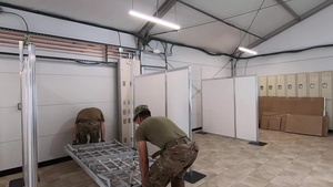 B-Roll: Maryland National Guard Assembles Beds at Maryland Correctional Institution - Hagerstown