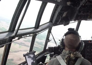 Missouri Air Guard C-130 aircraft fly over NW Missouri in support of COVID-19 essential workers