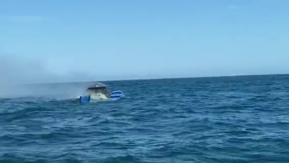 DVIDS - Video - Coast Guard rescues 3 boat fire