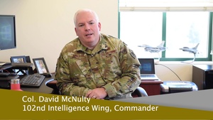Memorial Day 2020 greeting from 102nd IW Commander Col. David McNulty