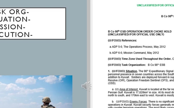 1LT Santillana OPORD