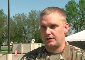 Iowa Guard assists in setup of COVID test site in Sioux Center, Iowa
