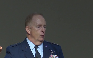 Air Force Life Cycle Management Center commander Lt. Gen, Robert McMurry speaks at Workforce We Need Summit.