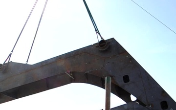 Next-to-last lifting lug on motor vessel Golden Ray