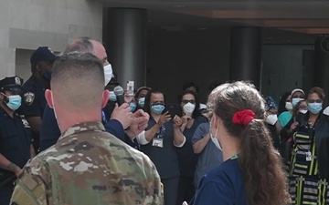 452nd Combat Support Hospital members Farewell Ceremony at Jacobi Medical Center