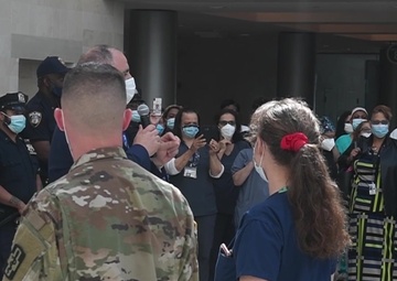 452nd Combat Support Hospital members Farewell Ceremony at Jacobi Medical Center