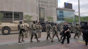 U.S. Airmen and Soldiers with the Georgia National Guard assist law enforcement agencies during Atlanta protests