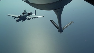 28th Expeditionary Air Refueling Squadron refuels A-10's