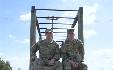 Alaska Army National Guard 1st Lt Severance and Sgt. Hickok holiday greeting.