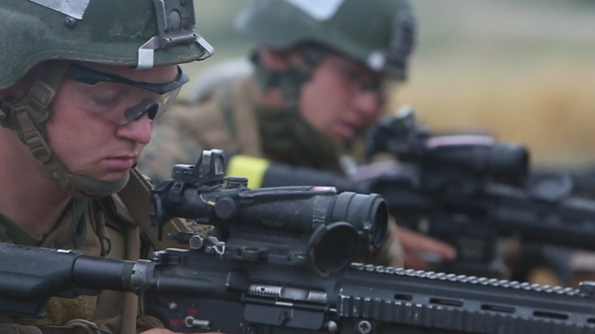 U.S. Marines with Alpha Company, Infantry Training Battalion, School of Infantry West, conduct an M27 Infantry Automatic Rifle familiarization range at Range 215A on Marine Corps Base Camp Pendleton, California, June 5, 2020. ITB trains, develops and certifies Marines as riflemen, as well as their primary military occupational specialty within the infantry field, before sending them to join the Fleet Marine Force. (U.S. Marine Corps video by Cpl. Dylan Chagnon)