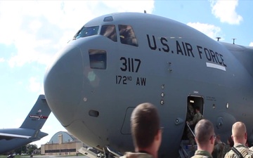 National Guard units depart Joint Base Andrews following civil unrest mission