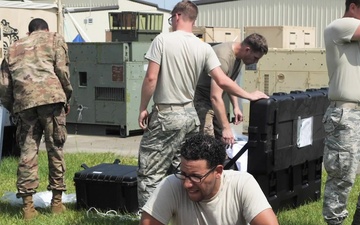 U.S. Airmen with the 53rd Air Traffic Control Squadron conduct upgrade training.