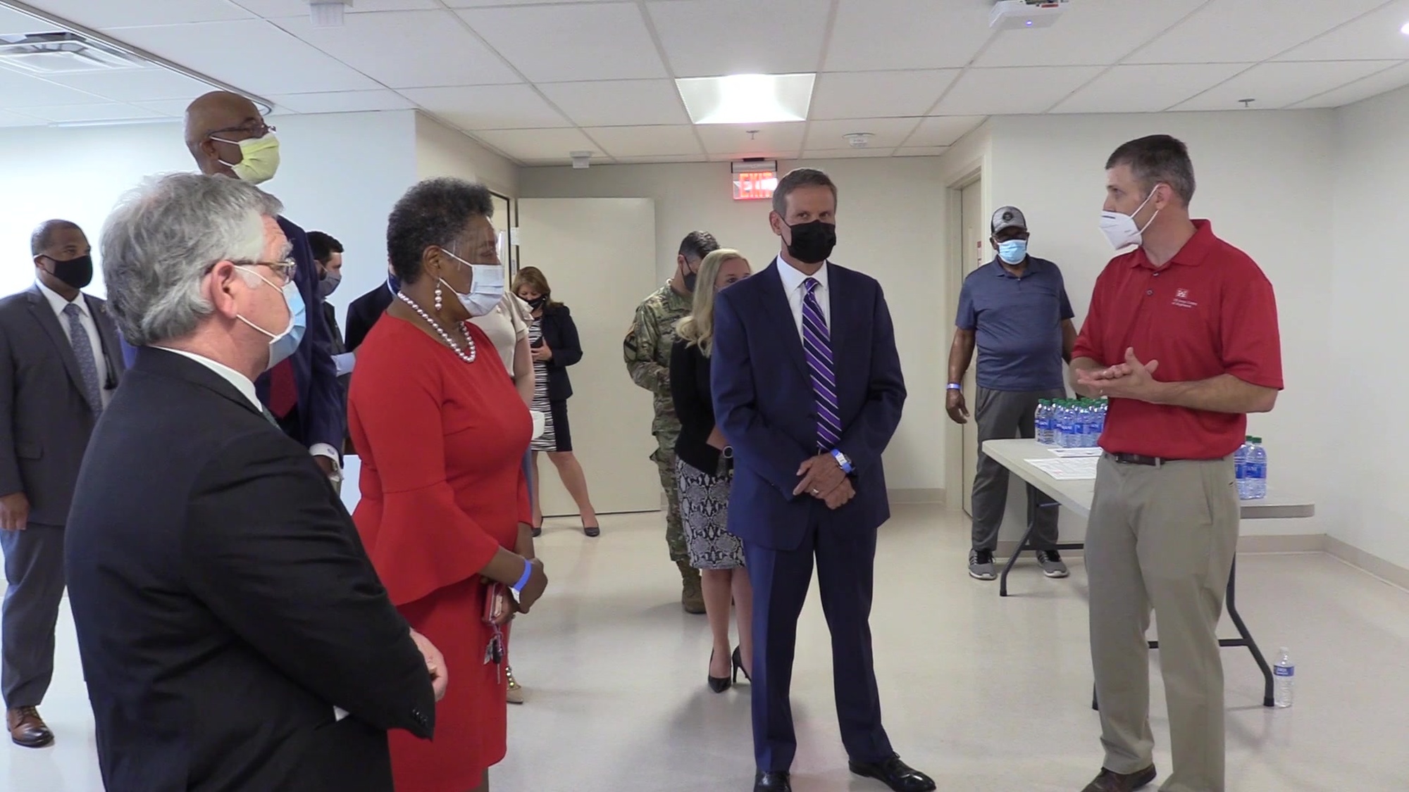 The U.S. Army Corps of Engineers Nashville District is turning over an alternate care site this morning to the state of Tennessee that provides an additional 67 COVID-19 non-acute treatment spaces at Nashville General Hospital. <br />The project involved the demolition and renovation of the eighth floor of the hospital to create a functioning alternate care site for the treatment of non-acute COVID-19 patients. Additionally, construction of barriers and HVAC modifications were made on the second floor to convert existing space into a site suitable to treat COVID non-acute patients. The Corps received the work assignment from the U.