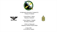1st Information Operations Command's virtual change of command and relinquish of responsibility
