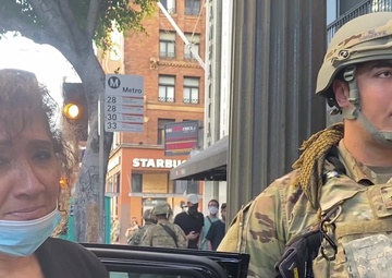 Interview: Mother of Cal Guard Soldier speaks during activation in Los Angeles