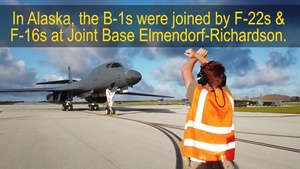B-1 Bombers complete 24 hour training mission over Alaska and Japan