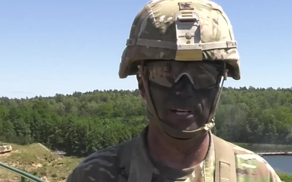 Defender Europe 20 Plus - U.S. and Polish Armies cross river under simulated battle conditions