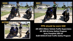 Motorcycle safety with the BDE motorcycle mentor