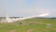 Soldiers Ignite Multiple Launch Rocket System Exercise