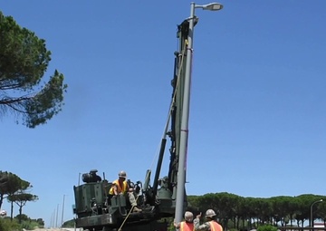 NMCB 1 Builds Street Lighting Kennel aboard Naval Station Rota, Spain