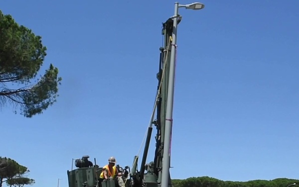 NMCB 1 Builds Street Lighting Kennel aboard Naval Station Rota, Spain