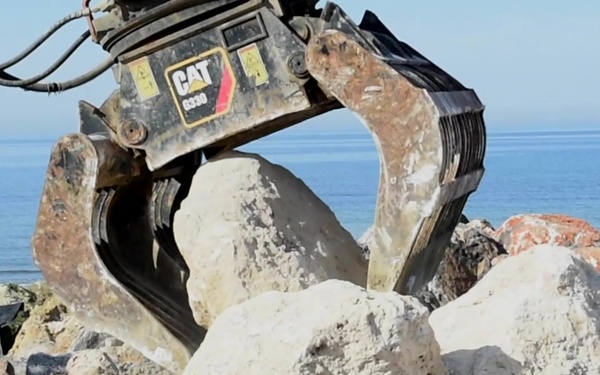 NMCB 1 Repairs Eroded Surfline aboard Naval Station Rota, Spain