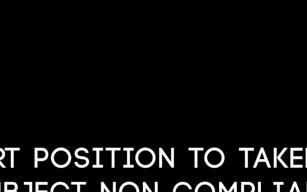 Escort Position Takedown Subject Non-Compliant