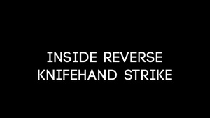 Inside Reverse Knife Hand Strike