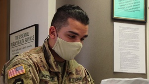 Oklahoma National Guard Soldier Gathers COVID-19 Test Samples From Local Health Departments