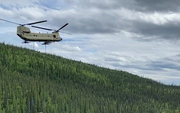 Alaska Army National Guard airlifts &quot;Into the Wild Bus&quot; out of Healy, AK
