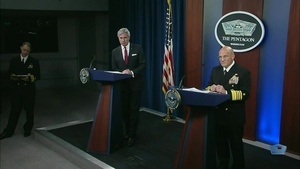 Top Navy Leaders Brief Reporters at Pentagon