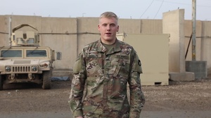 Spc. Benjamin Rudolph, Independence Day Shout out