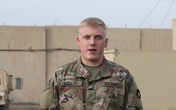 Spc. Benjamin Rudolph, Independence Day Shout out