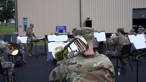 The 572nd Air National Guard Band of the South practices at 134th Air Refueling Wing