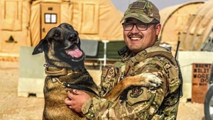 Joint Efforts Lead to Life-Saving Transport and Treatment of Military Working Dog
