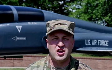 U.S. Air Force Staff Sgt. Benjamin Werling sends an Independence Day greeting to his family in Greensboro, North Carolina