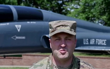 U.S. Air Force Staff Sgt. Benjamin Werling sends an Independence Day greeting to his family in Chattanooga, Tennessee