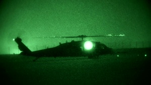 US and Norwegian Coalition Blackhawk flights and night live-fire exercise