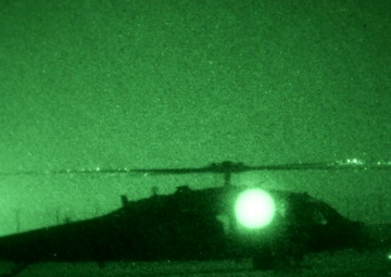 US and Norwegian Coalition Blackhawk flights and night live-fire exercise