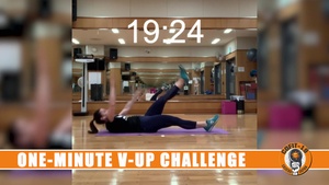 One Minute V-up Challenge